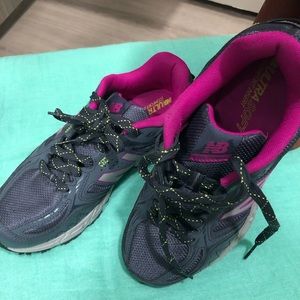 Pink and grey new balance sneakers
